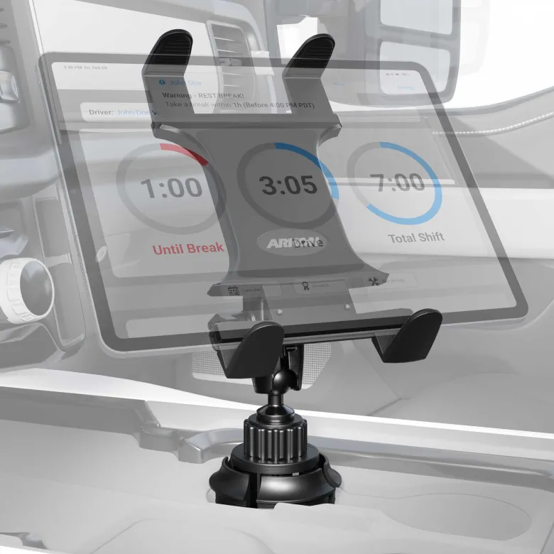 Slim-Grip® Cup Holder Tablet Mount with 3.75" Shaft