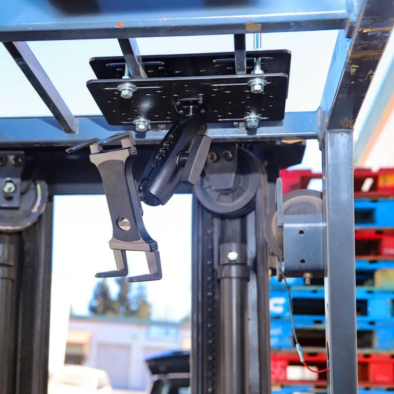 Slim-Grip® Overhead Guard Forklift Tablet Mount with 5" Shaft