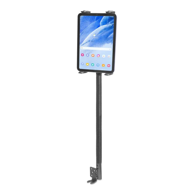 Slim-Grip® Tablet Holder with Car/Truck Seat Rail Mount and 18” Adjustable Gooseneck Arm