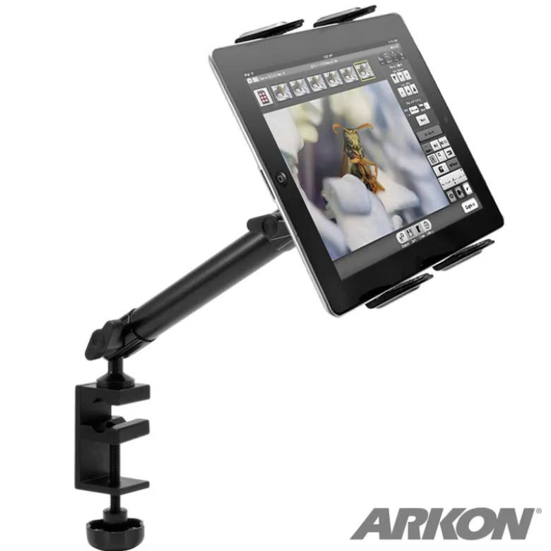 Slim-Grip® Tablet Holder with Clamp Base and Extension Arm