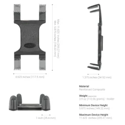 Slim-Grip® Tablet Holder with Height-Adjustable Desk Stand