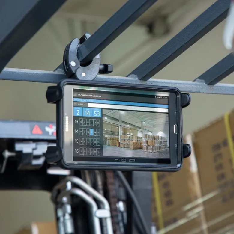 Slim-Grip® Tablet Holder with Clamp Mount and Security Knob Shaft