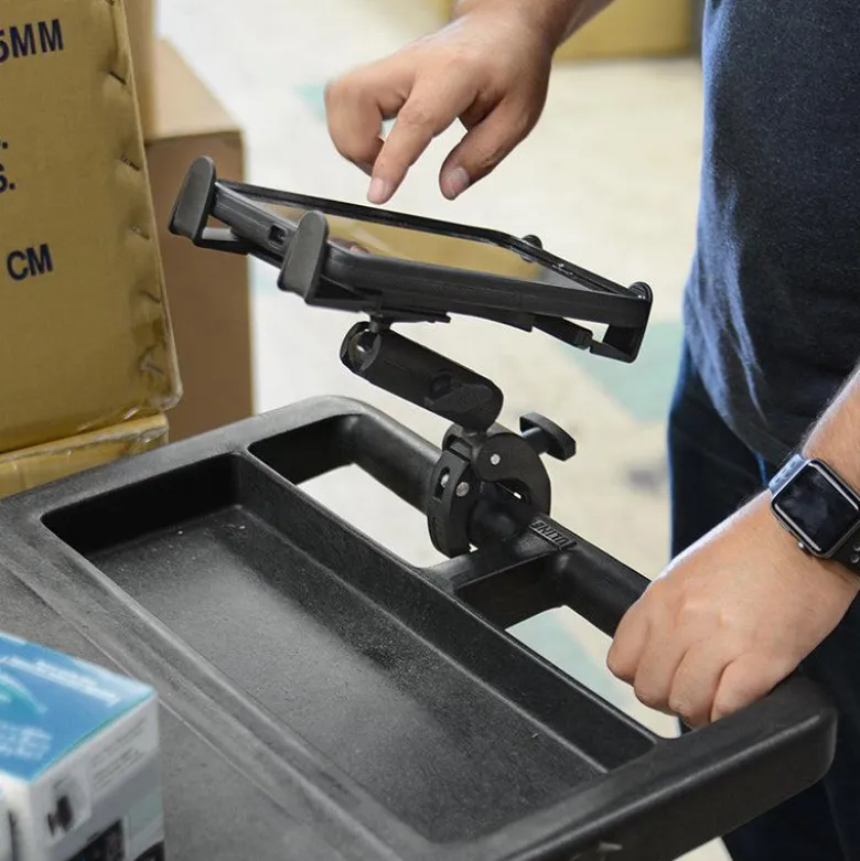 Slim-Grip® Tablet Holder with Clamp Mount and Security Knob Shaft
