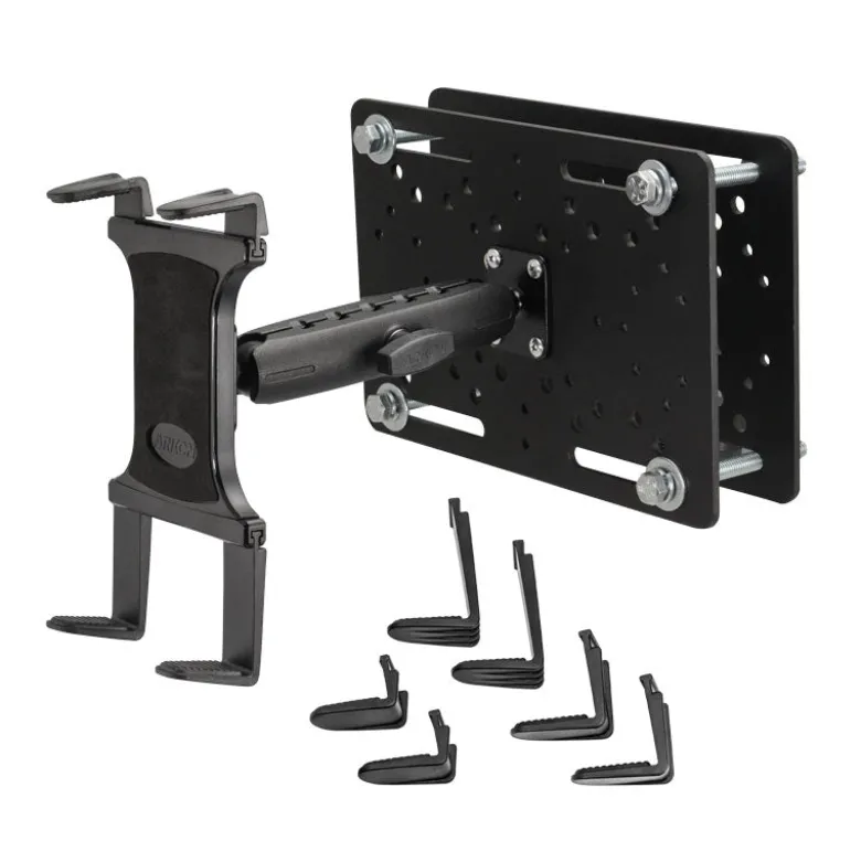 Slim-Grip® Tablet Holder with Forklift Overhead Guard Mount and 6" Metal Shaft