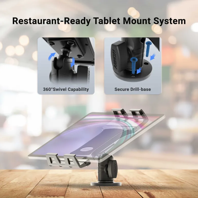 Slim-Grip® Ultra Pro POS Drill-Base Tablet Mount