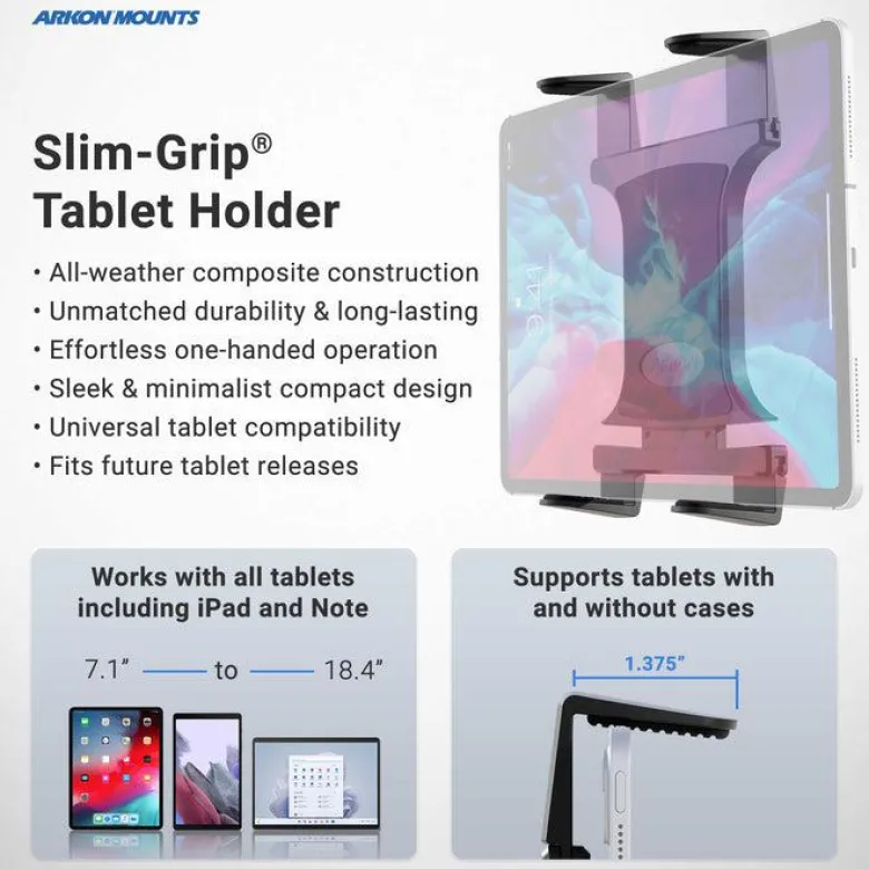 SteadyMag™ Magnetic Mount System with Slim-Grip® Tablet Holder