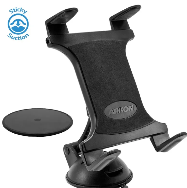 Sticky Suction Windshield or Dash Slim-Grip® Tablet Mount for iPad, Note, and more