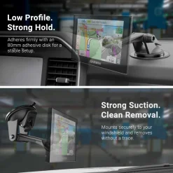 Sticky Suction Windshield or Dash Car Mount with 3" Arm for Garmin nuvi GPS