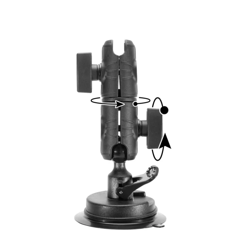 Suction Mount with Double Socket Swivel Arm