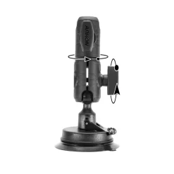 Suction Mount with Double Socket Swivel Arm