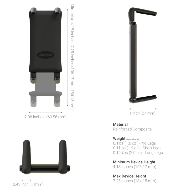 TW Broadcaster Combo - Slim-Grip® Ultra and RoadVise® Phone Tripod Mount Holder for Live Streaming