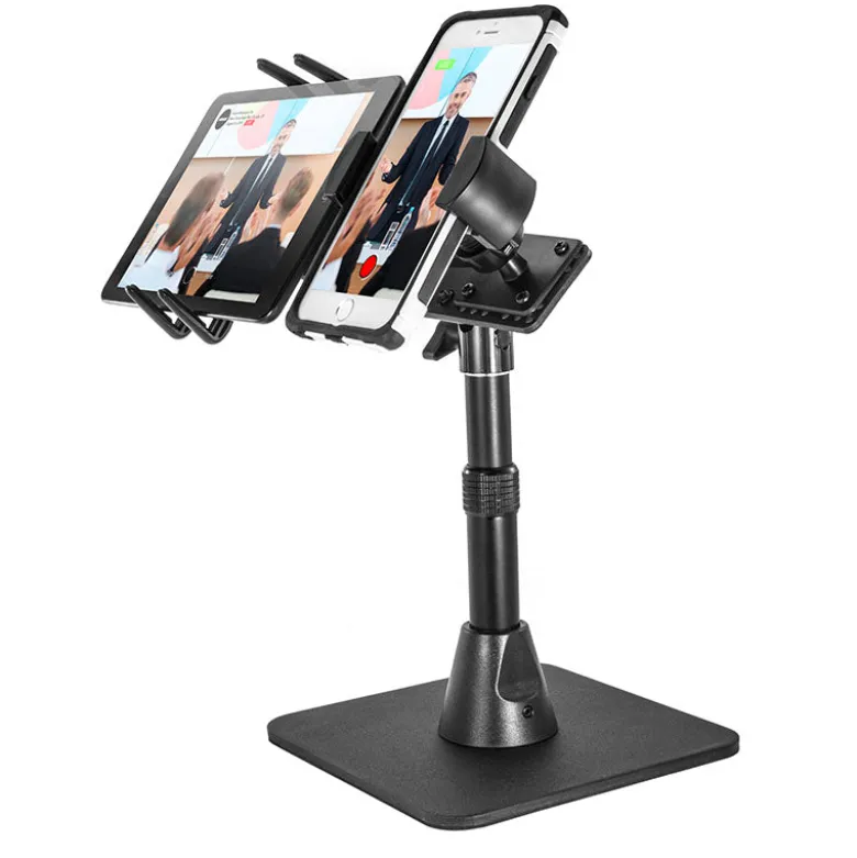 TW Broadcaster Combo Stand - Side-by-Side Live Streaming with Slim-Grip® Ultra and RoadVise® Phone Holder