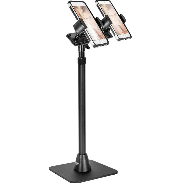 TW Broadcaster Pro Dual RoadVise® Phone Desk Mount or Countertop 29-inch Stand for Live Streaming