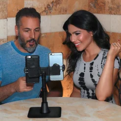 TW Broadcaster Pro Stand - Dual RoadVise® Phone Desk Stand for Live Streaming Instagram Facebook Live