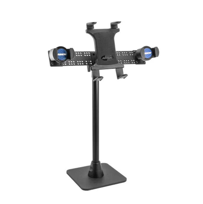 TW Broadcaster TriStreamer Slim-Grip® Tablet and Dual RoadVise® Phone Countertop or Desk 29-Inch Stand
