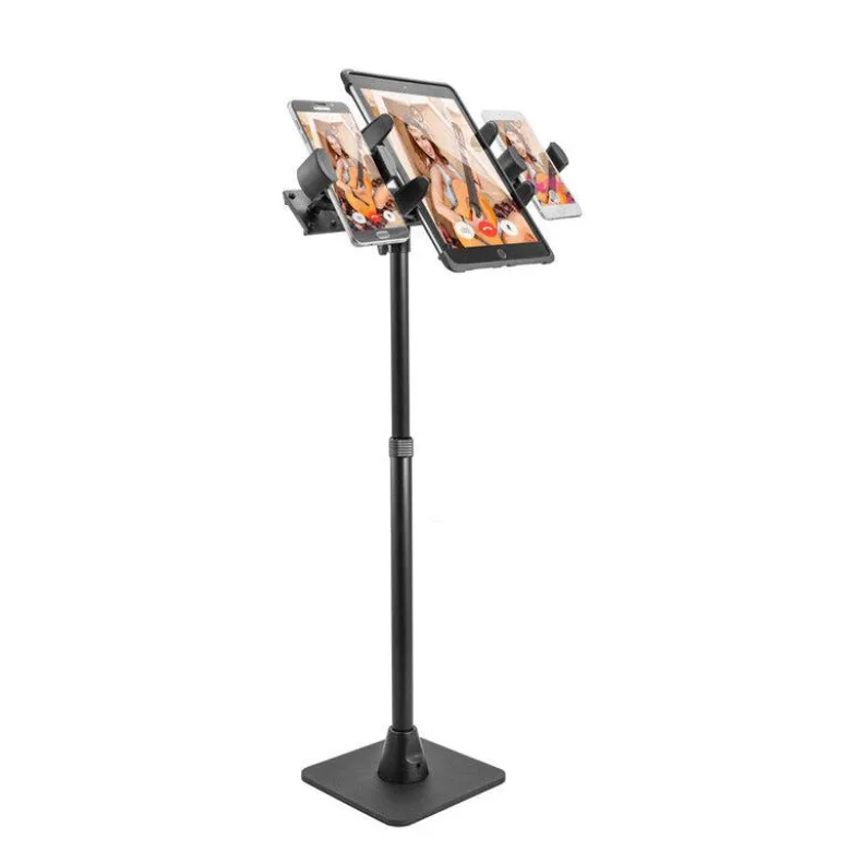 TW Broadcaster TriStreamer Slim-Grip® Tablet and Dual RoadVise® Phone Countertop or Desk 29-Inch Stand