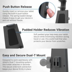 Universal Push-Button Tablet Holder