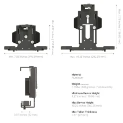 XMS™ Heavy Duty Forklift Mount with LockVise™ Metal Locking Tablet Holder