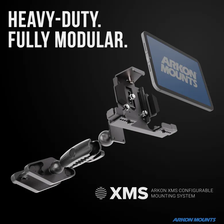 XMS™ Heavy Duty Forklift Mount with LockVise™ Metal Locking Tablet Holder
