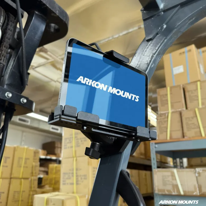 XMS™ Heavy Duty Forklift Mount with LockVise™ Metal Locking Tablet Holder