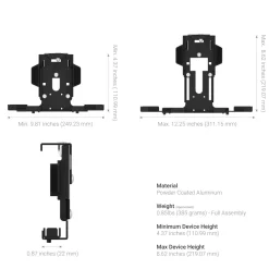 XMS™ Heavy Duty Forklift Mount with LockVise™ Metal XL Locking Tablet Holder