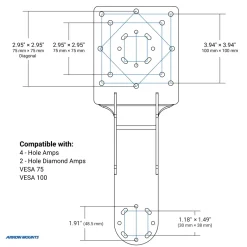 XMS™ Heavy Duty Forklift Mount with Dual Utility Mounting Bracket