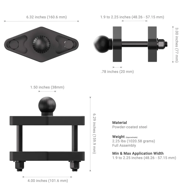 XMS™ Heavy Duty Forklift Mount with Dual Utility Mounting Bracket