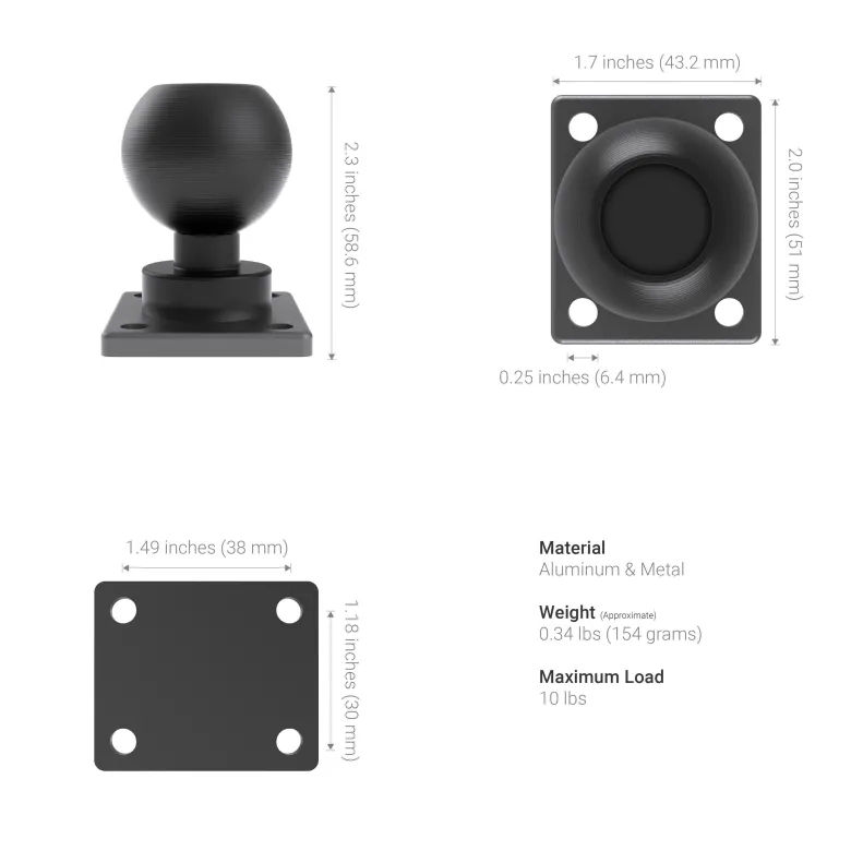 XMS™ U-Bolt Mount with AMPS Mounting Plate