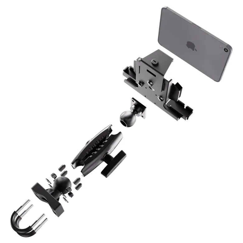 XMS™ U-Bolt Mount with LockVise™ Metal Locking Tablet Holder