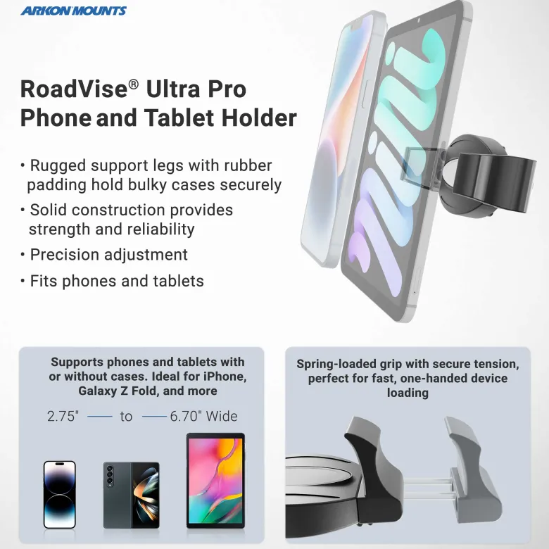 XMS™ U-Bolt Mount with RoadVise® Ultra Pro Phone Holder